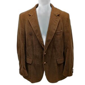 KUPPENHEIMER Mens Corduroy Blazer Sport Coat Dinner Jacket size 44 Chest Brown..